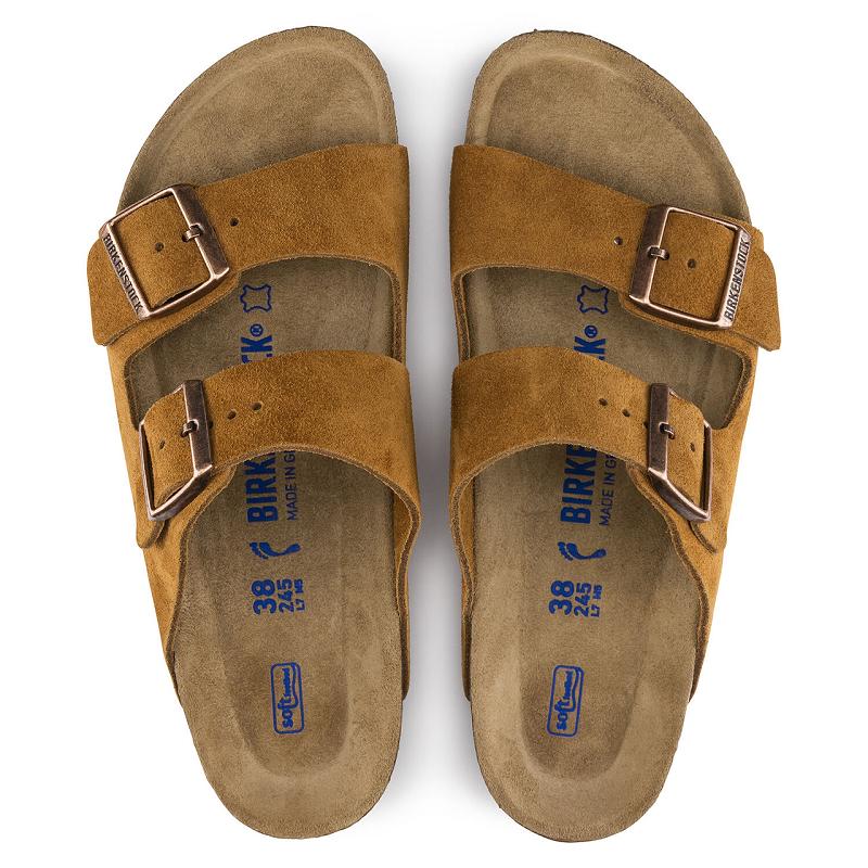 Arizona Birkenstock Soft Footbed Semisove Damske Hnede | SK 28AHK